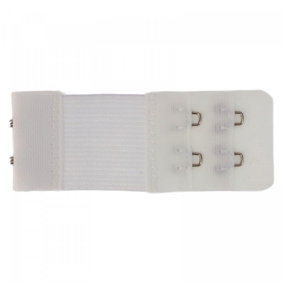 Accesoriu pentru sutien, 2 randuri, prelungire tip mos cu baba, 8.5 x 3 cm, Alb