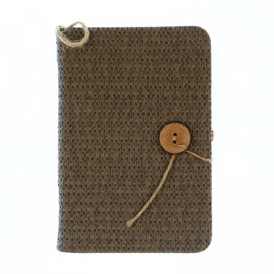 Agenda cu file nedatate, 125 pagini, inchidere cu nasture, 14.7 x 10 cm, Gri