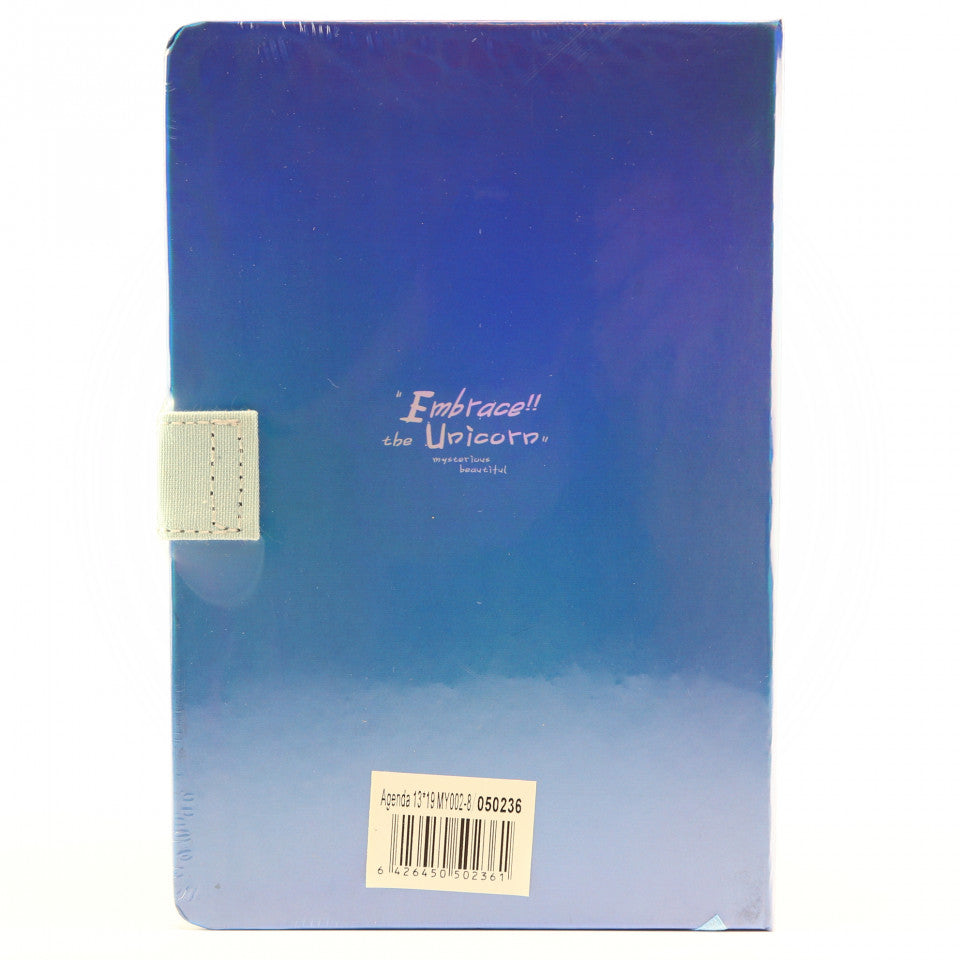 Agenda Embrace the Unicorn, 13 x 19 cm, 244 file, Albastru