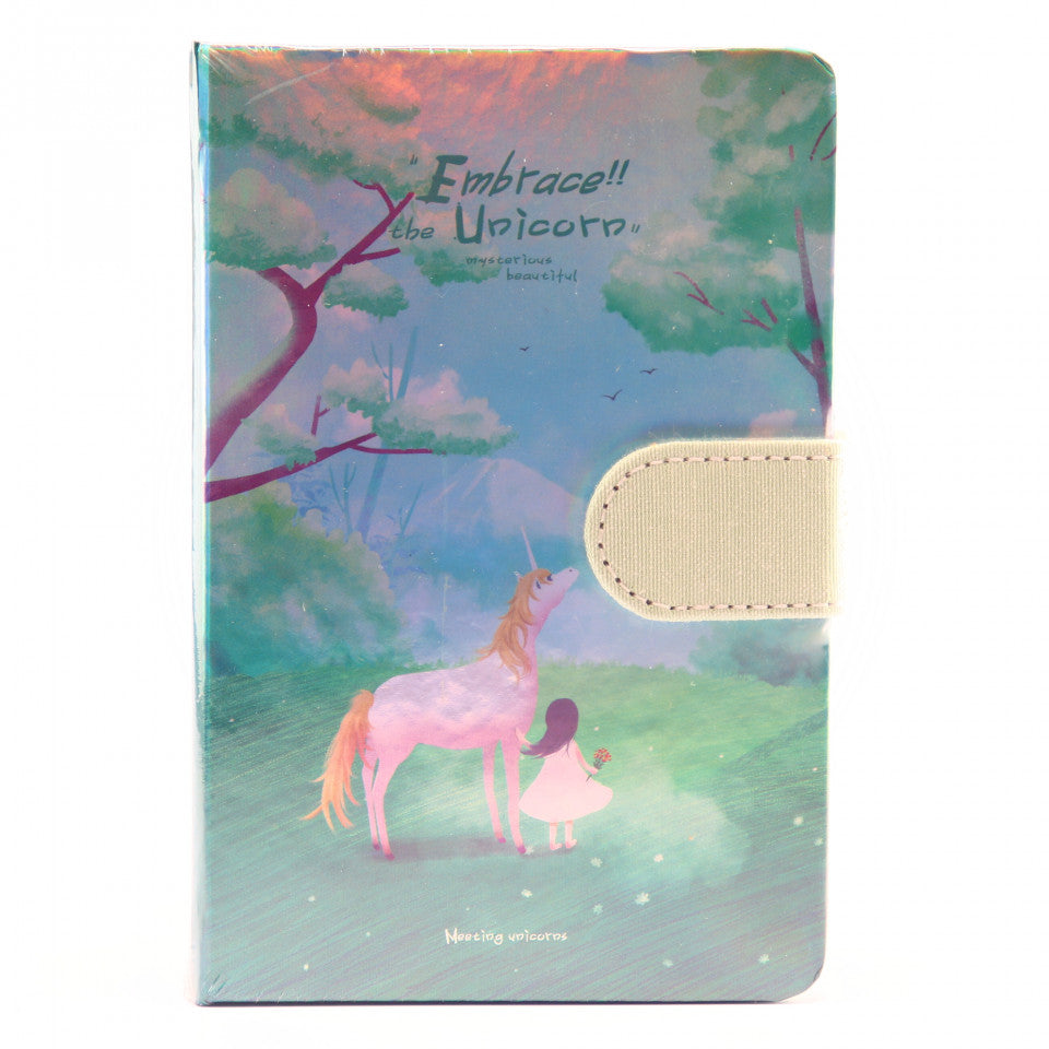 Agenda nedatata Embrace the Unicorn, 9.5 x 14.5cm, 244 file, Verde