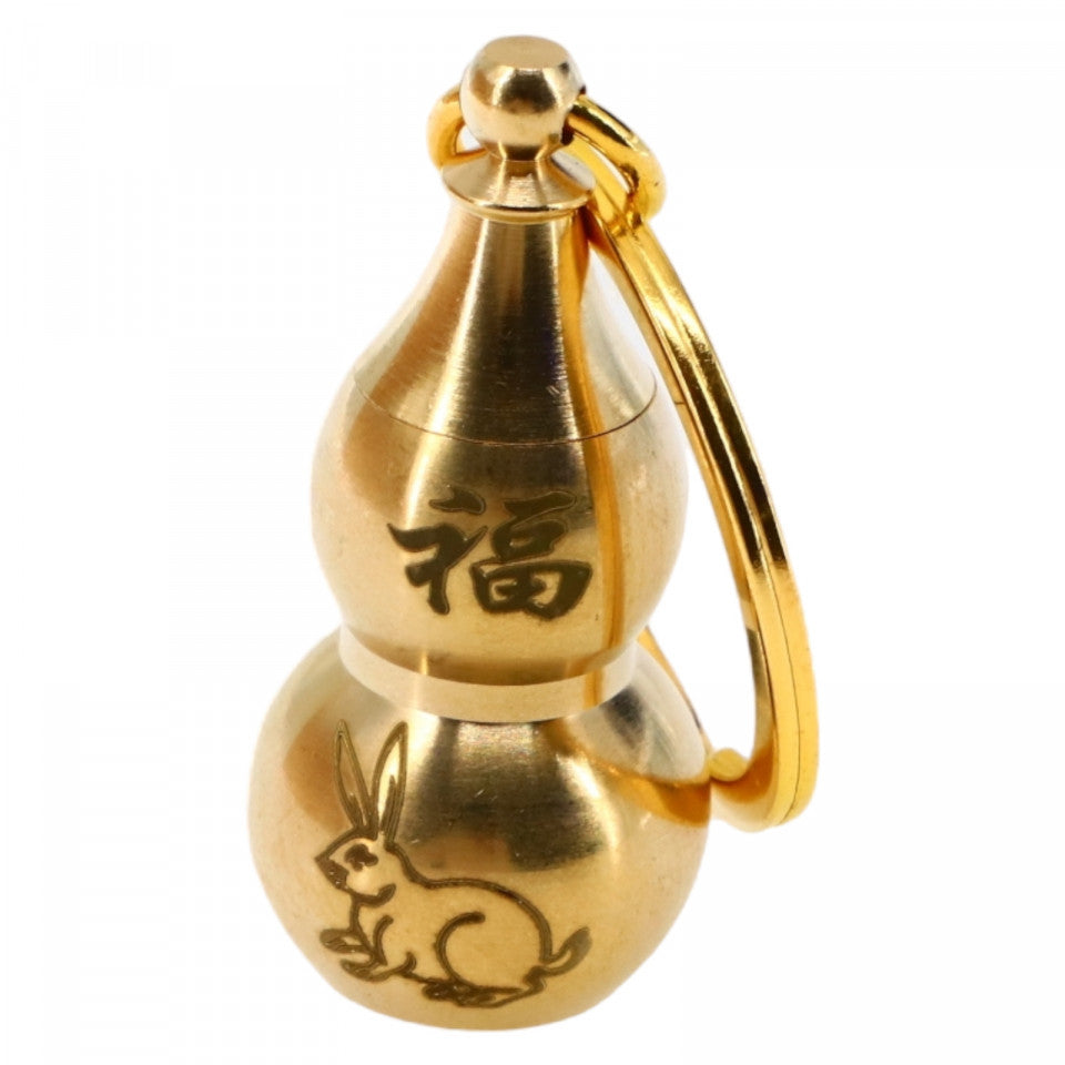 Amulete Breloc Feng Shui, Anul Iepurelui, Bunastare, Noroc, Bani, NO542, 4 cm, Auriu