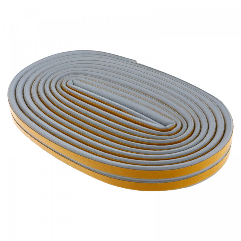 Banda autoadeziva pentru izolare usi si ferestre, NO67, 0.9cm x 6 m, Gri