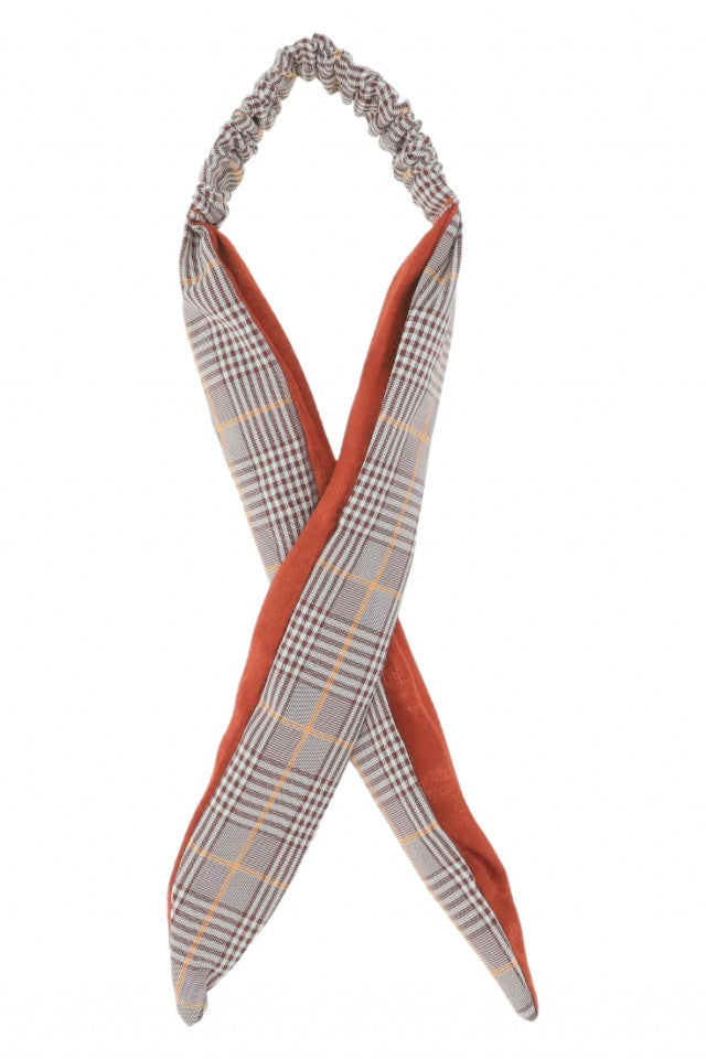 Bentita pentru par, imprimeu carouri, NO9517, Multicolor