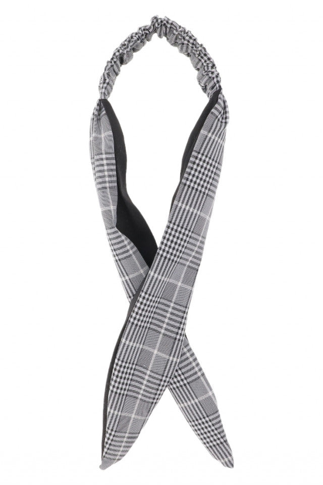 Bentita pentru par, imprimeu carouri, NO9519, Multicolor