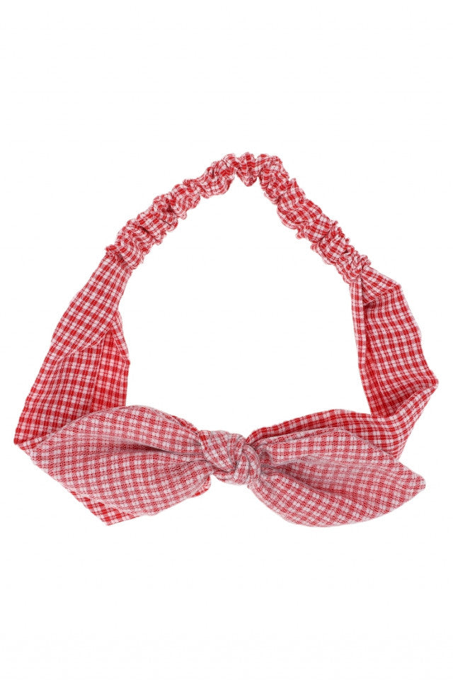 Bentita pentru par, imprimeu carouri, NO9521, Roz