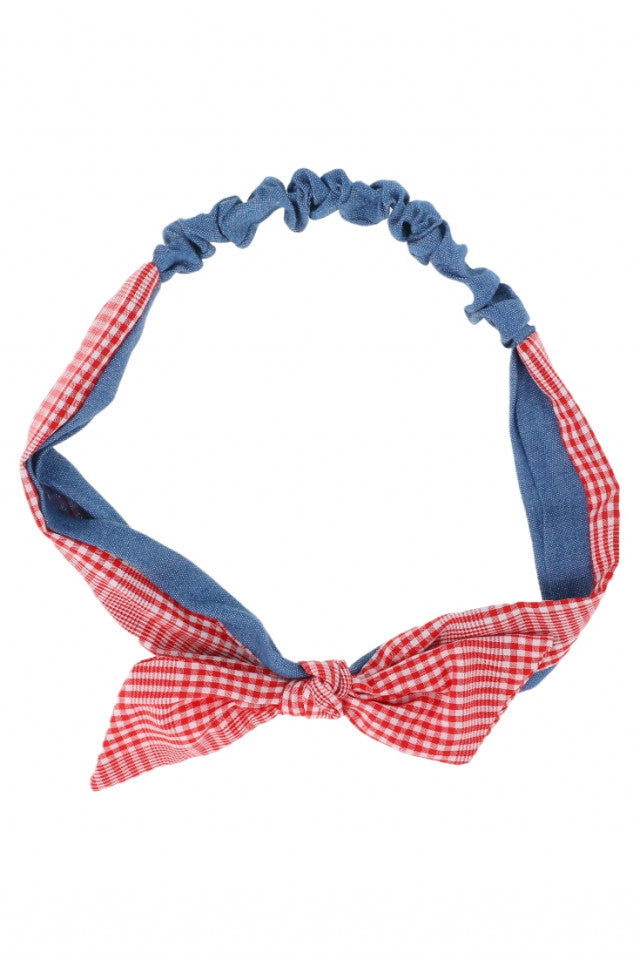 Bentita pentru par, imprimeu carouri, NO9522, Multicolor