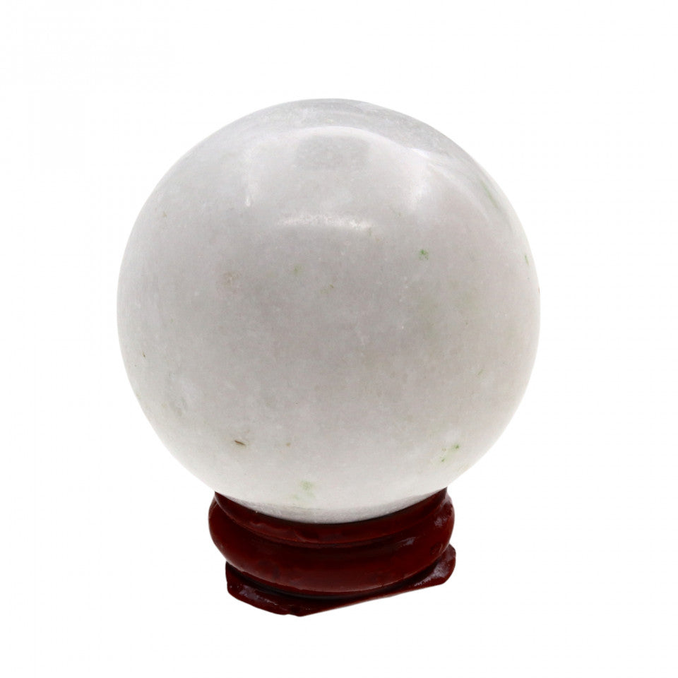 Bila din marmura, stativ, rotunda, 5 cm, Alb