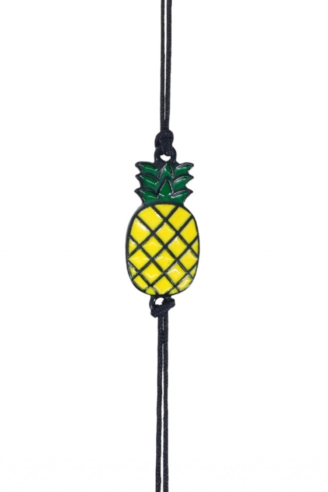 Bratara snur, Ananas, NO992, Dimensiune reglabila, Multicolor