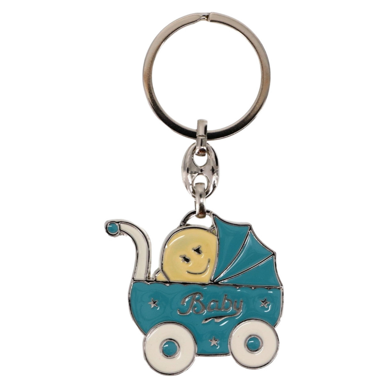 Breloc bebelus in carucior, Baby, NO678, 4 x 5 cm, Multicolor