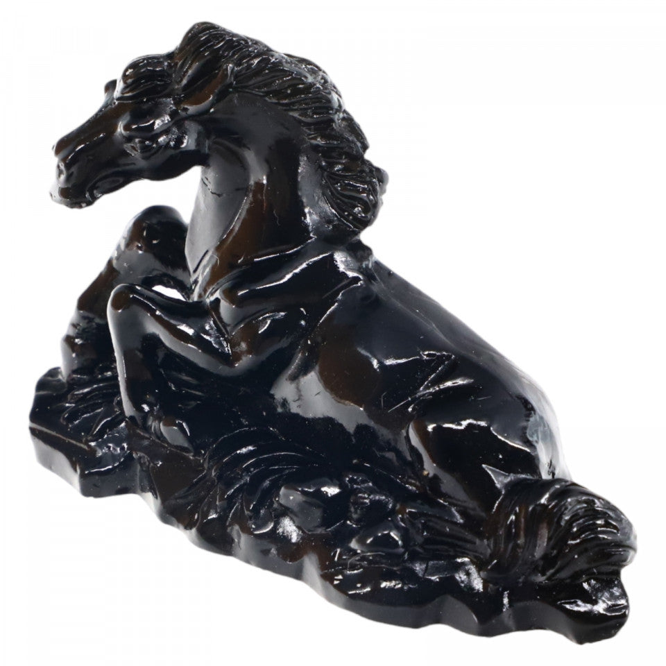 Calul succesului, remediu Feng Shui, rasina, NO1029, 4.4 x 6.1 cm, Negru