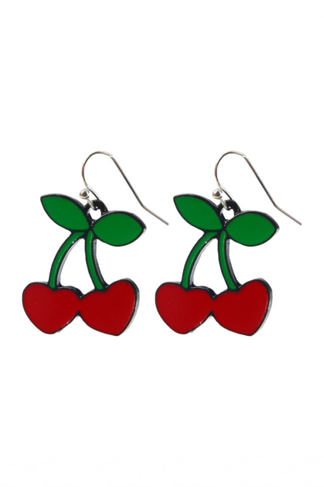 Cercei amuzanti, Cirese, NO10116, Otel inoxidabil, 2.5 cm, Multicolor