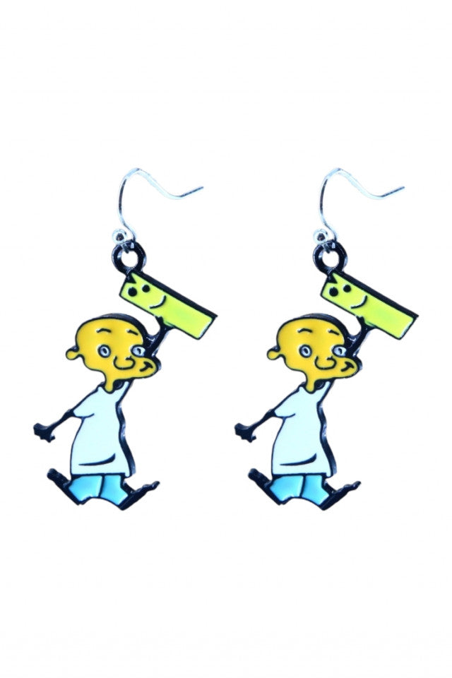 Cercei amuzanti, En Edd n Eddy, NO10039, Otel inoxidabil, 3.5 cm, Multicolor