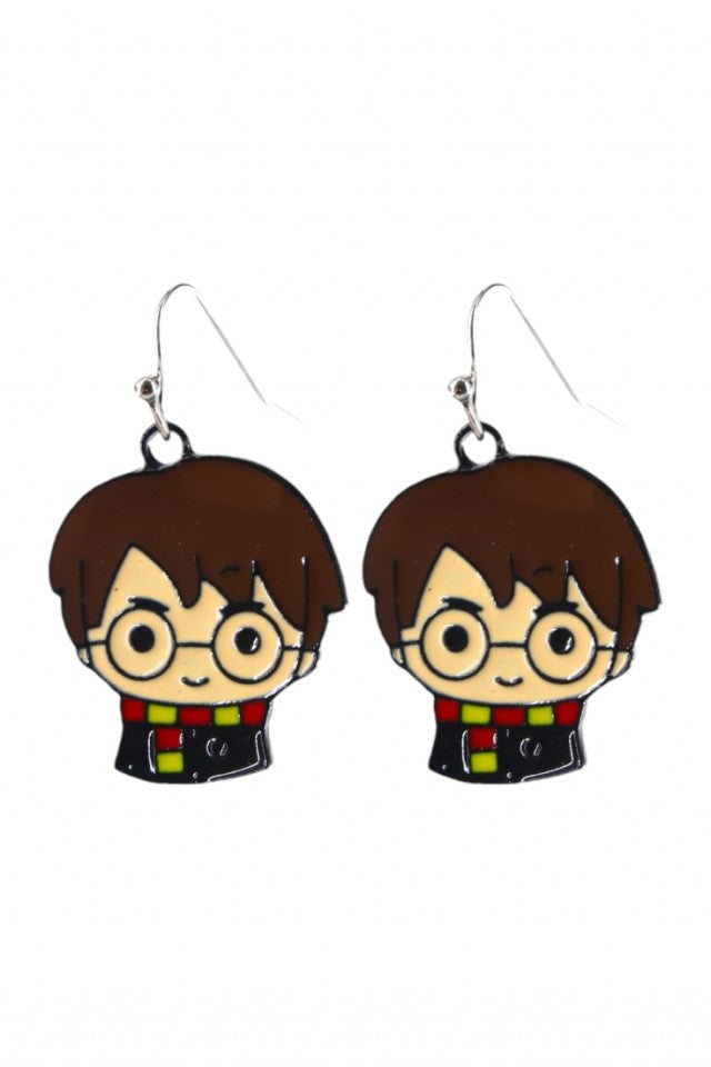Cercei amuzanti, Harry Potter, NO10014, Otel inoxidabil, 2 cm, Multicolor