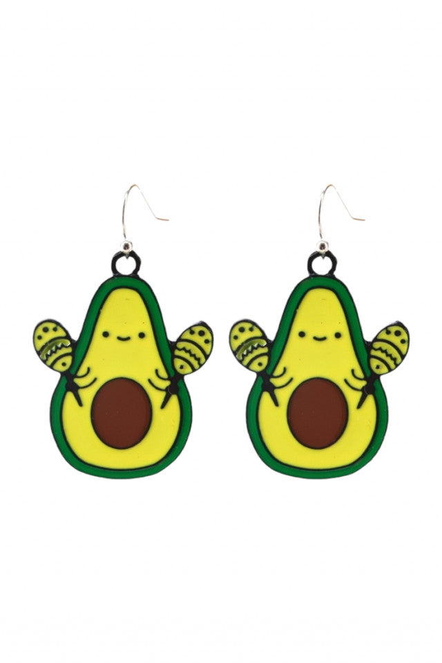 Cercei amuzanti, Mexican Avocado, NO10067, Otel inoxidabil, 3 cm, Multicolor