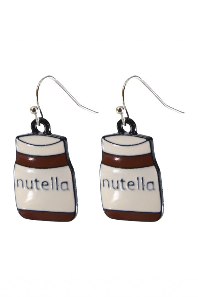 Cercei amuzanti, Nutella, NO10012, Otel inoxidabil, 2 cm, Multicolor