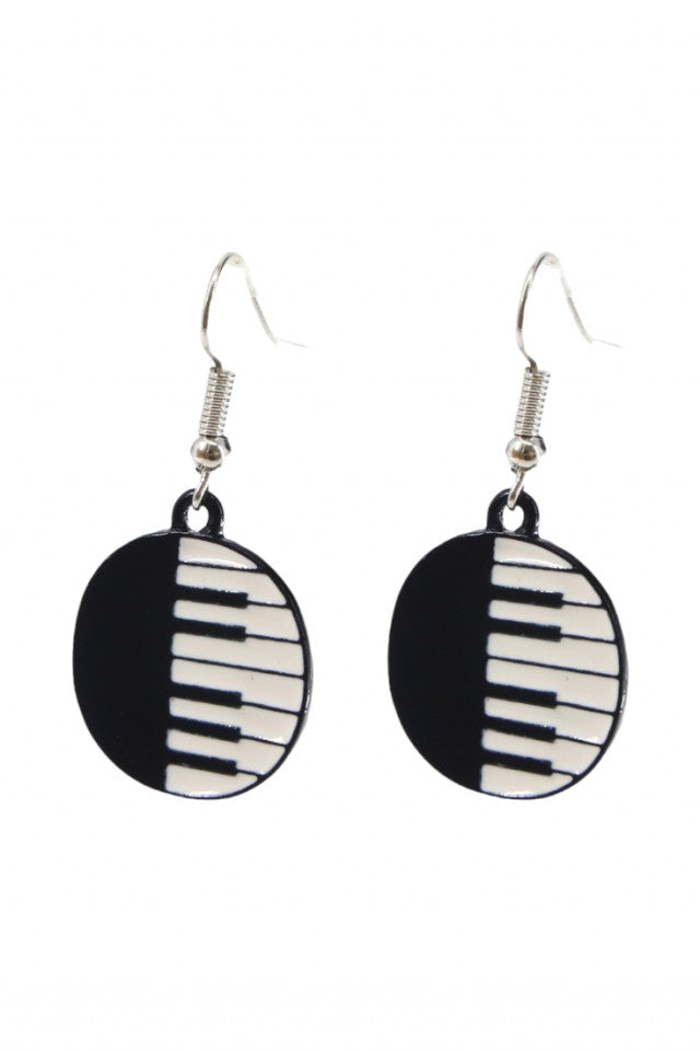 Cercei amuzanti, Pian, NO9982, Otel inoxidabil, 2 cm, Multicolor