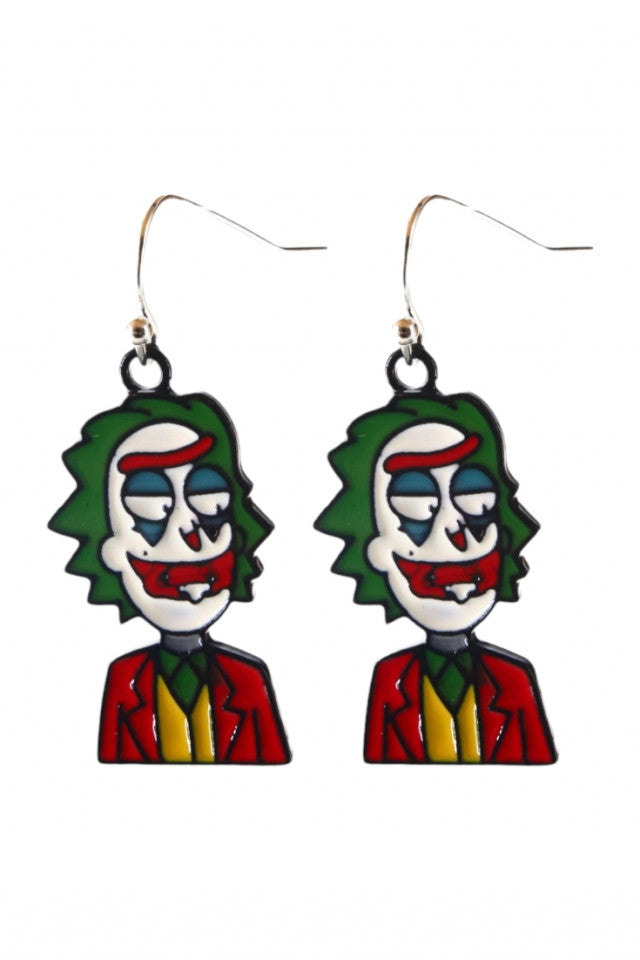 Cercei amuzanti, Rick and Morty Jocker, NO10047, Otel inoxidabil, 2.5 cm, Multicolor