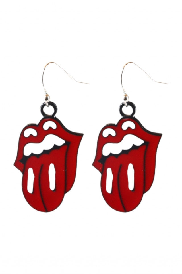 Cercei amuzanti, Rolling Stones, NO10098, Otel inoxidabil, 2.5 cm, Multicolor