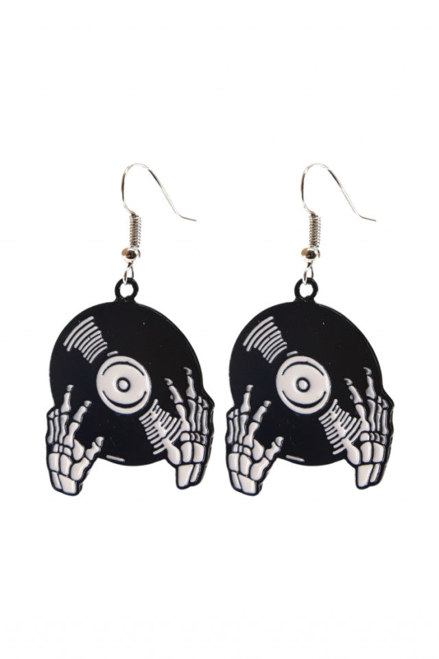 Cercei amuzanti, Scheletul Disco, NO10004, Otel inoxidabil, 3 cm, Multicolor