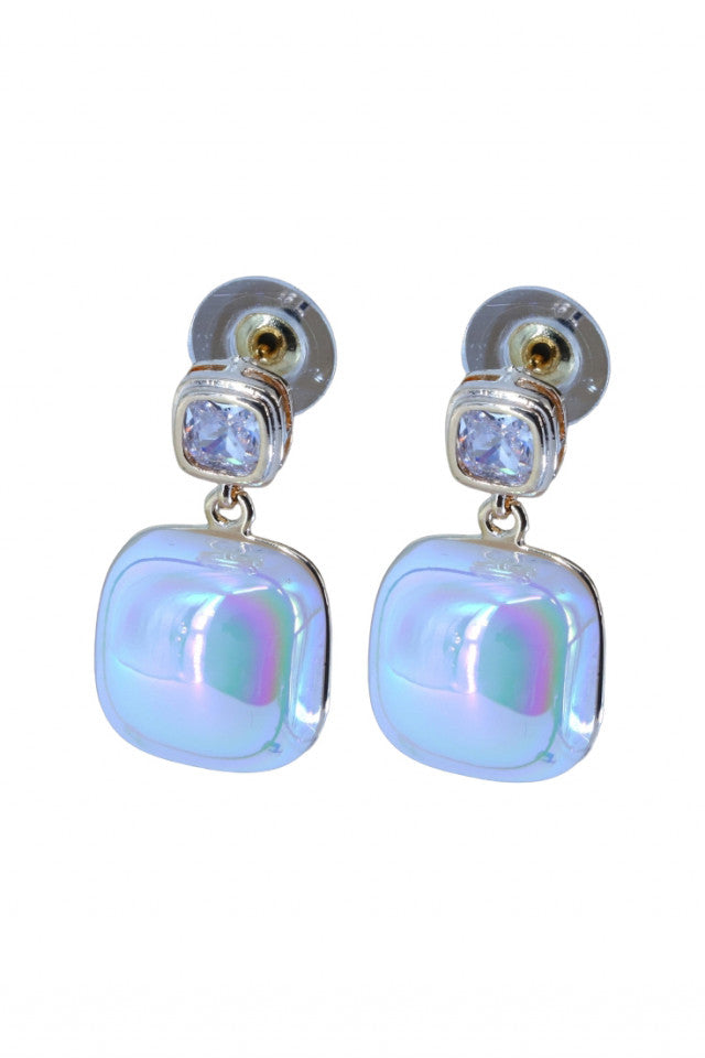 Cercei dama, Eleganti, Zirconiu, Otel inoxidabil, NO2861, 2.7 cm, Auriu