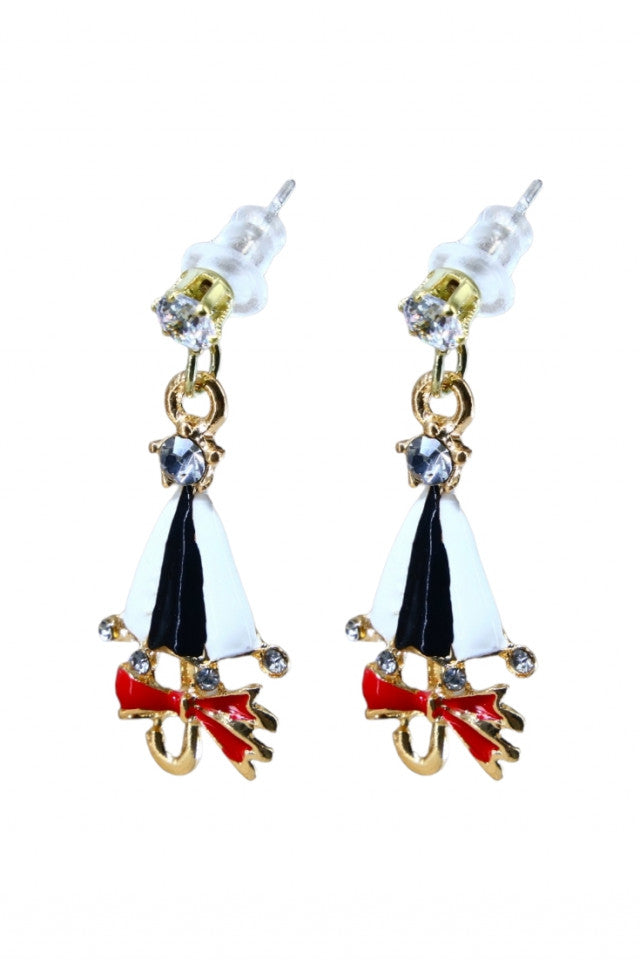 Cercei dama, Umbrela, Zirconiu, Otel inoxidabil, NO1847, 3.3 cm, Multicolor