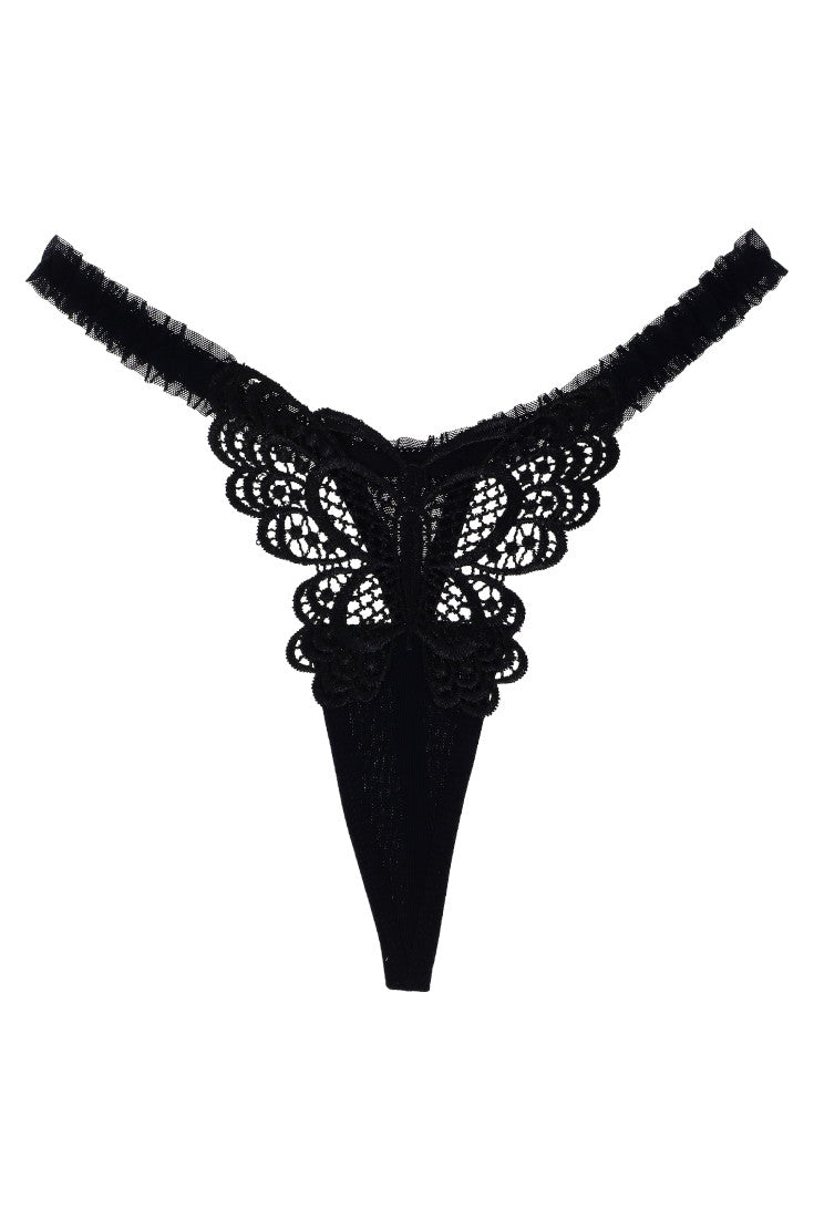 Chiloti tanga, Fluture, NO551, S-M, Negru