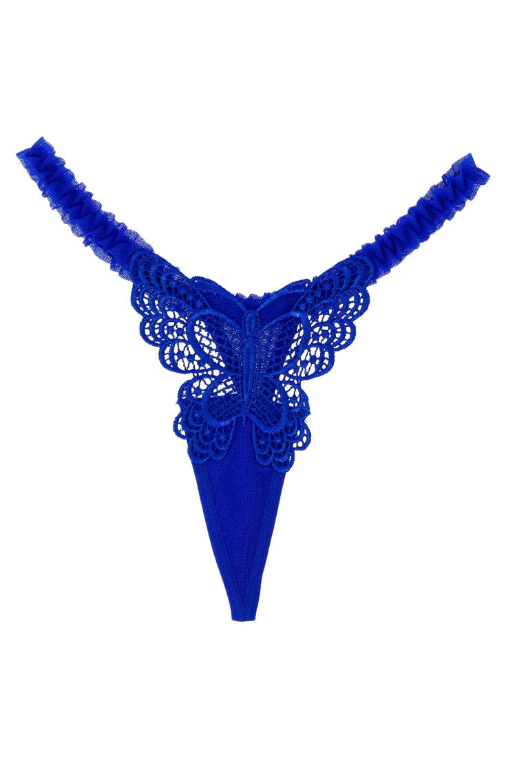 Chiloti tanga, Fluture, NO552, S-M, Albastru