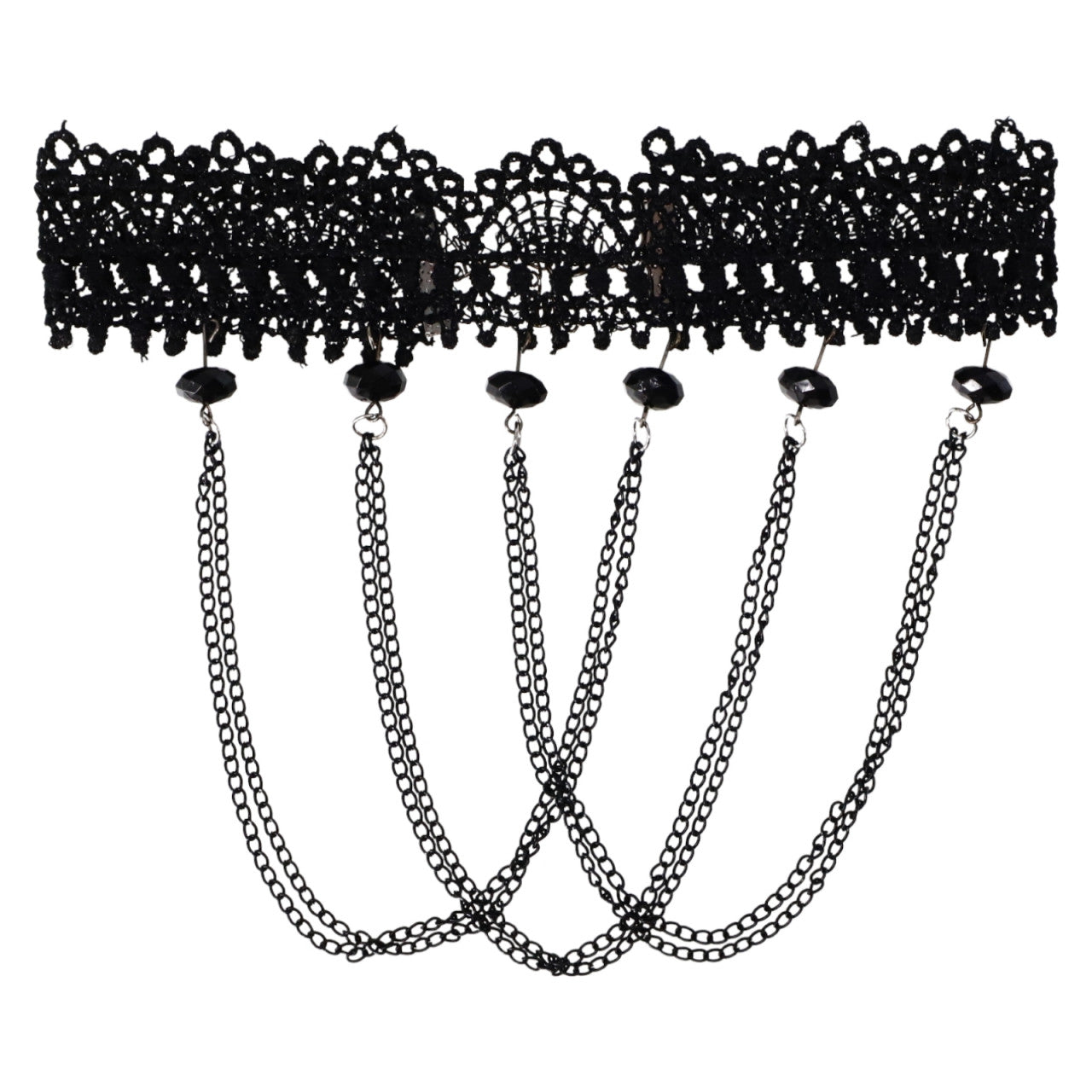 Colier Choker, NO9978, 32 cm, Negru