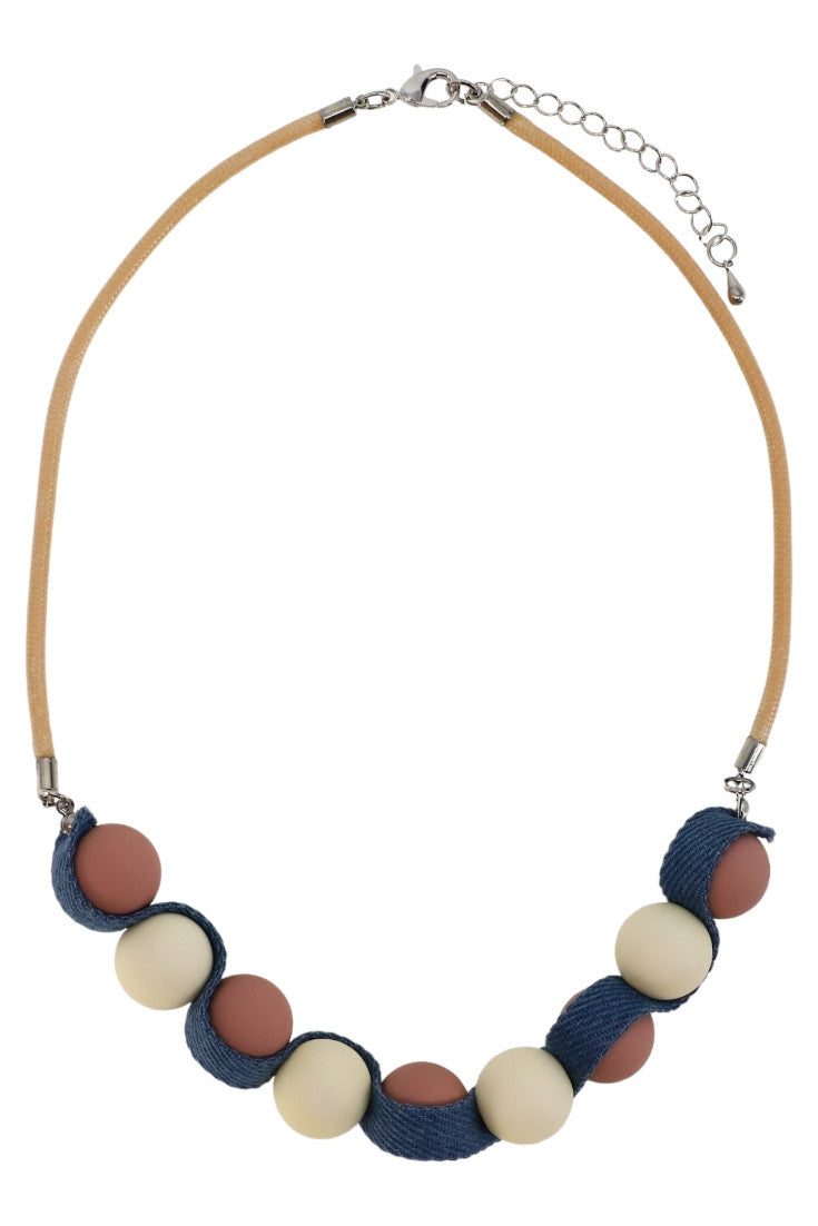 Colier cu bile, NO992, 17 cm, Multicolor