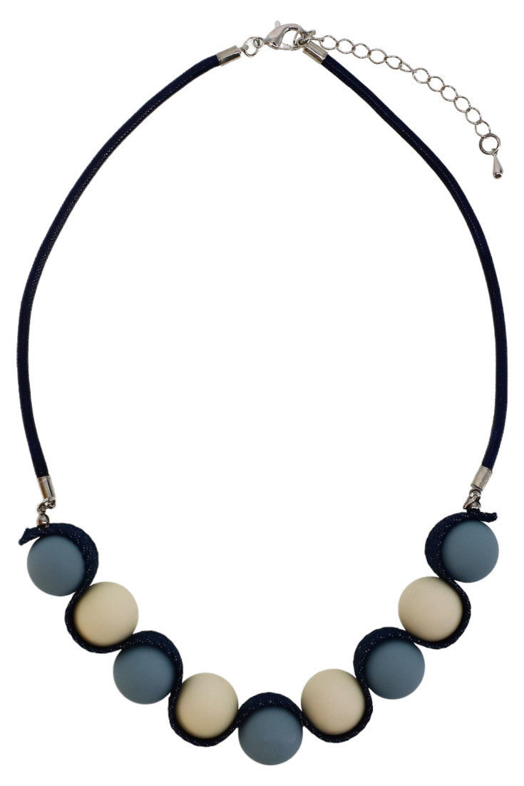 Colier cu bile, NO993, 17 cm, Multicolor