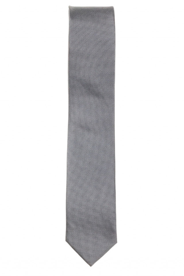 Cravata barbati, model ingust, aspect texturat, 5 x 174 cm, NO6186, Gri