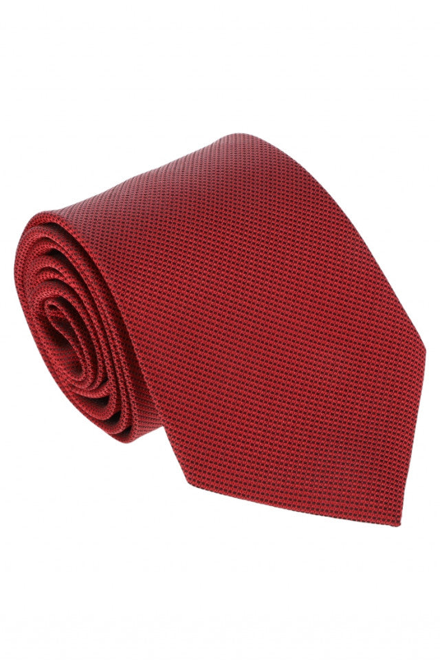 Cravata barbati, model lat, aspect texturat, 7.5 x 141 cm, NO7572, Rosu inchis