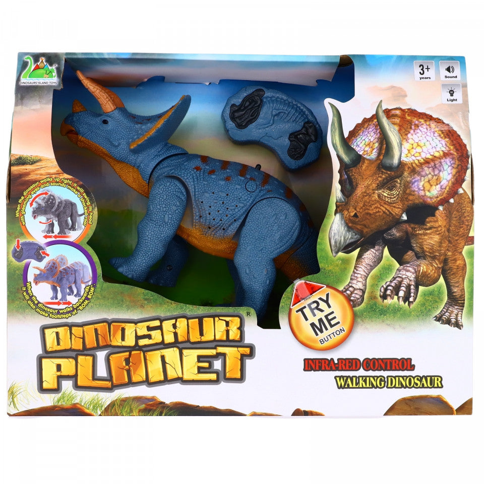 Dinozaur cu radio comanda prin infrarosu, 30 cm, 3 ani