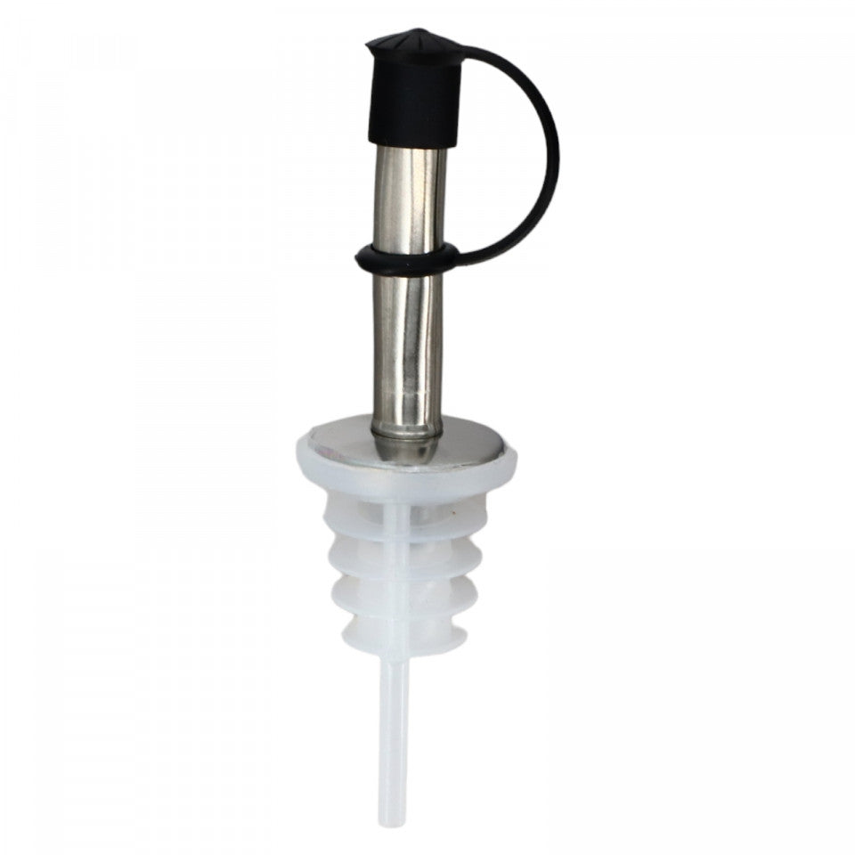 Dop cu picurator pentru sticla de vin, NO67, Inox, 10 cm