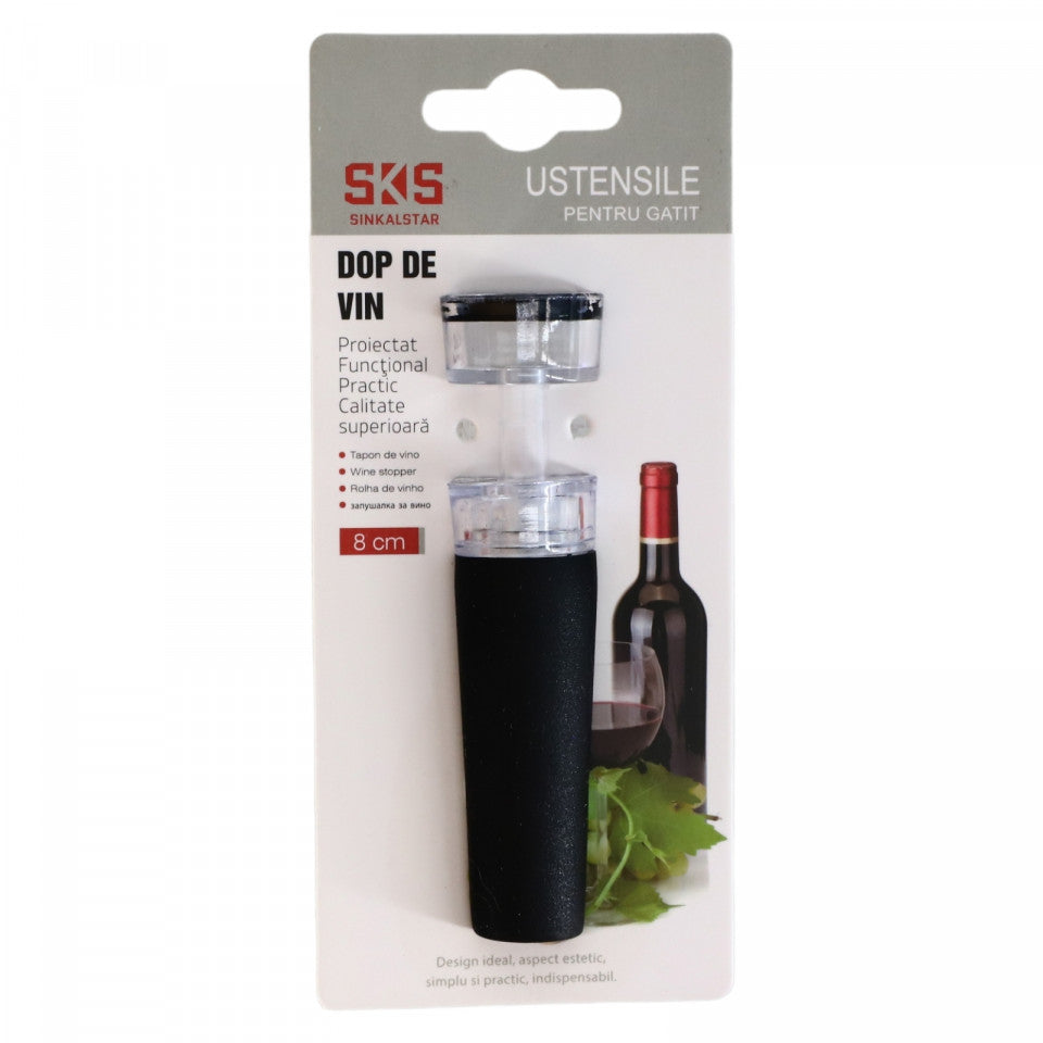 Dop sticla vin, 8 cm, Negru