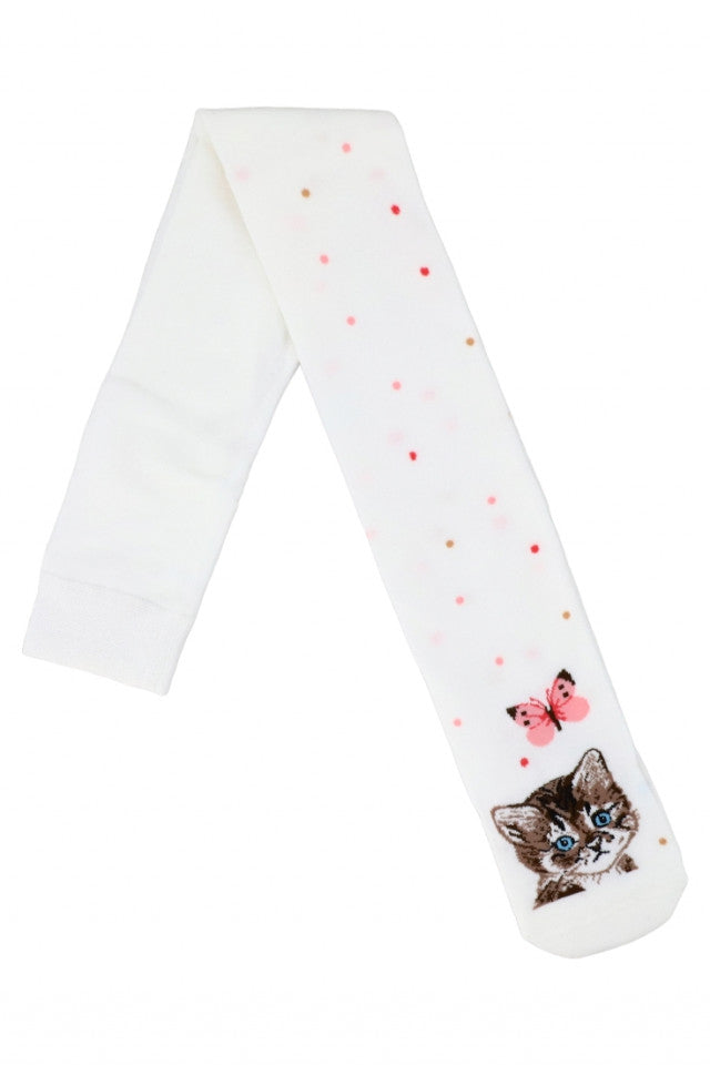 Dres pentru fete, 80% Bumbac, NO3514, 3-4 ani, Alb