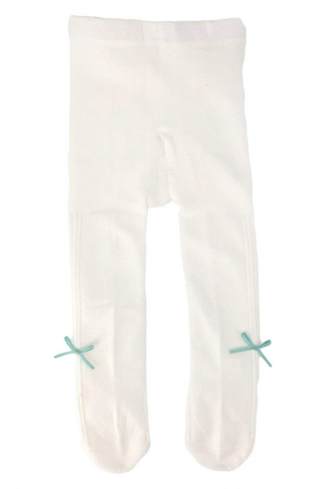 Dres pentru fetite, 90% Bumbac, Fundita, Antialunecare, NO312, 0-6 luni, Alb