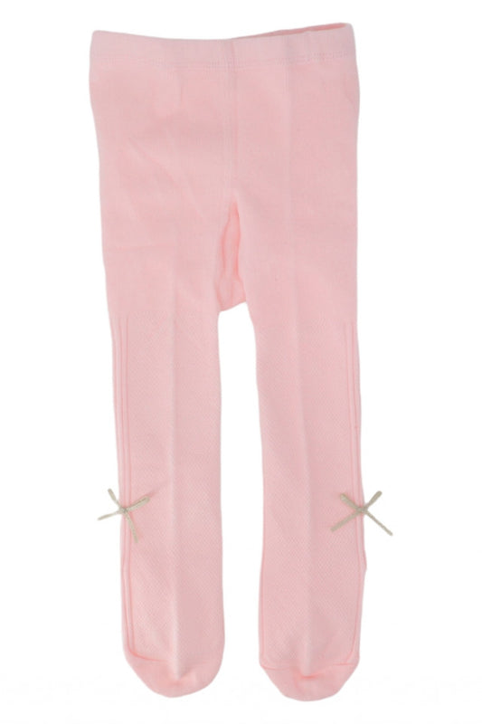 Dres pentru fetite, 90% Bumbac, Fundita, Antialunecare, NO314, 12-18 luni, Roz