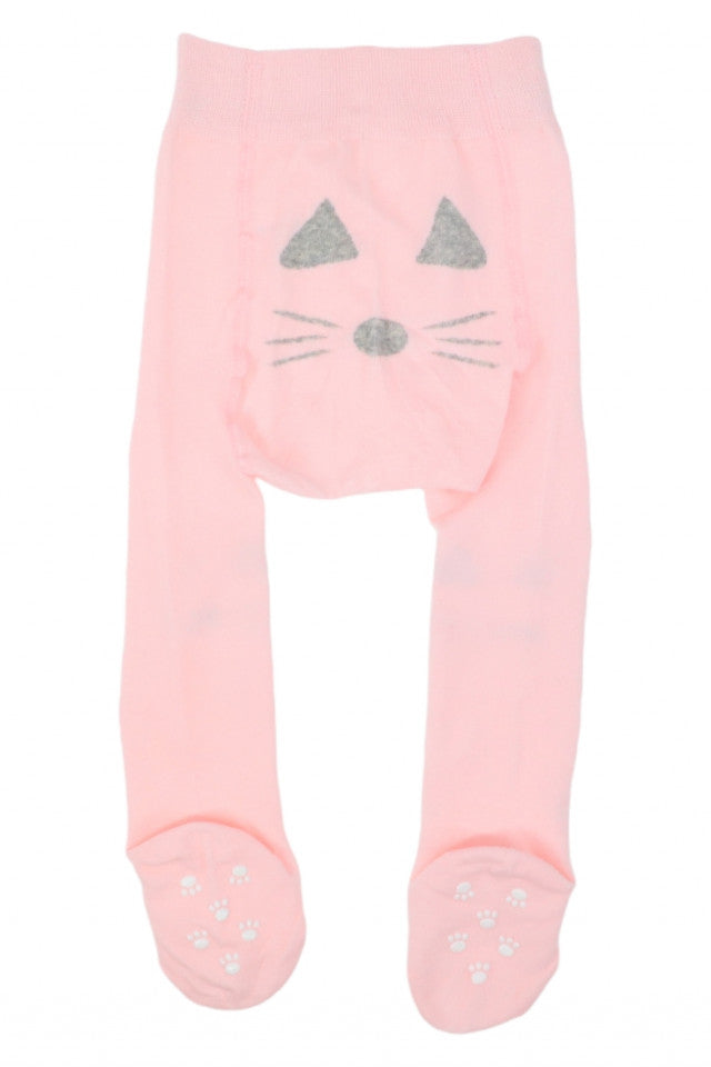 Dres pentru fetite, 90% Bumbac, Pisicuta, Antialunecare, NO253, 6-12 luni, Roz