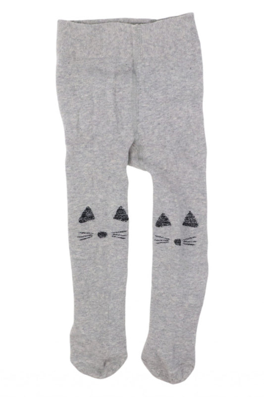 Dres pentru fetite, 90% Bumbac, Pisicuta, Antialunecare, NO254, 12-18 luni, Gri