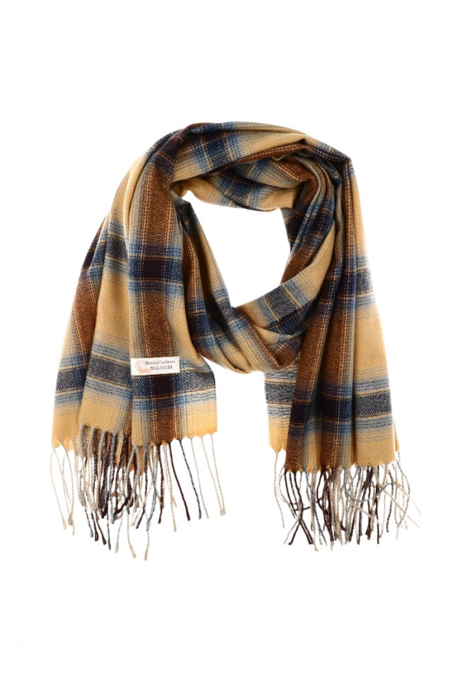 Esarfa de dama, din casmir, cu franjuri, CSM53, 200 x 66 cm, Multicolor