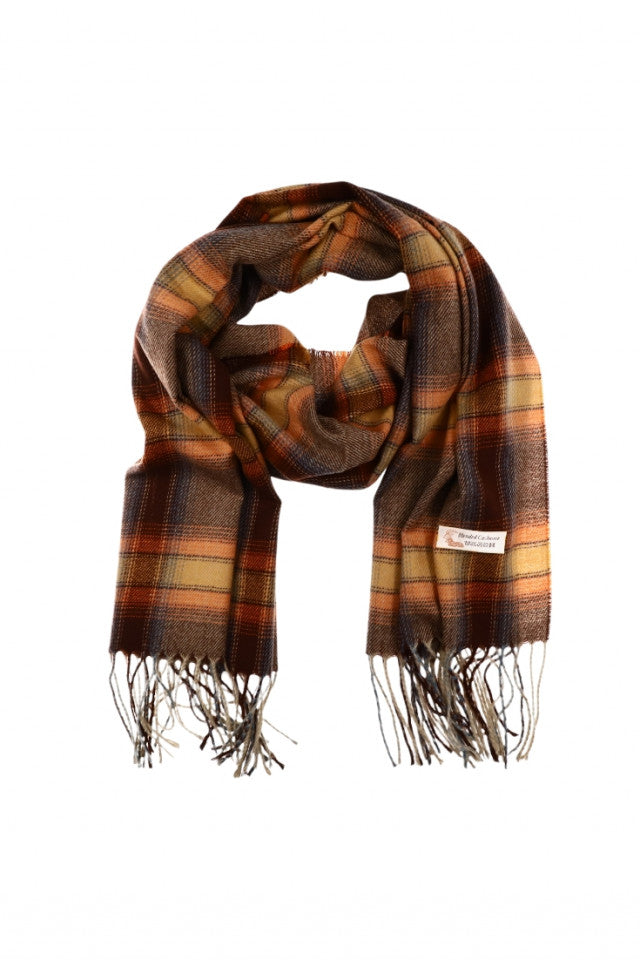 Esarfa de dama, din casmir, cu franjuri, CSM56, 200 x 66 cm, Multicolor