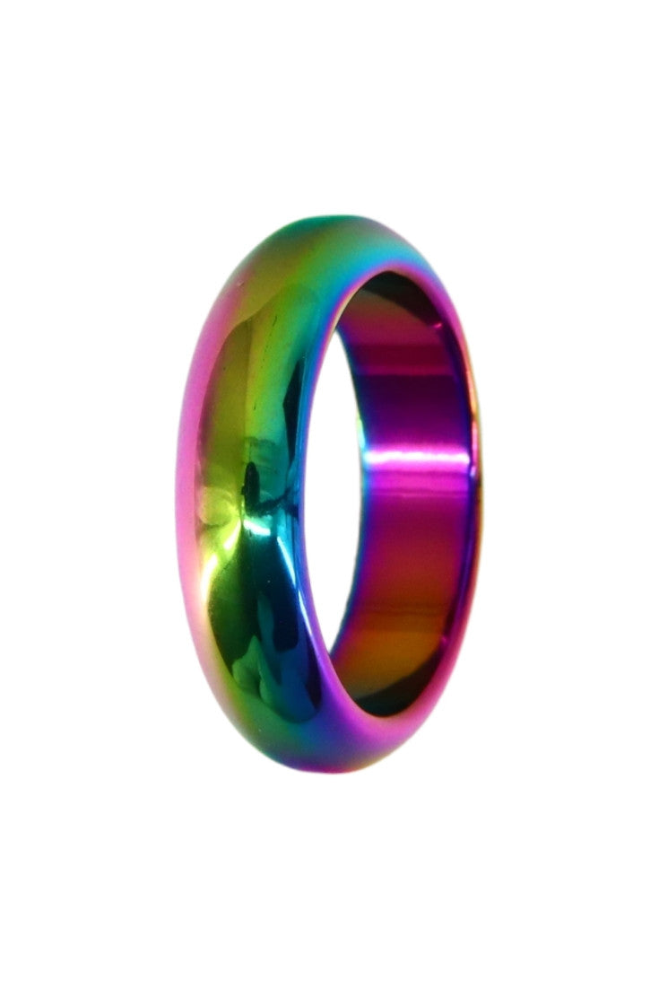 Inel curcubeu, NO9904, marime 55, Multicolor