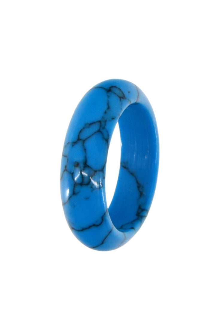 Inel din piatra naturala, NO004, marime 61, Albastru