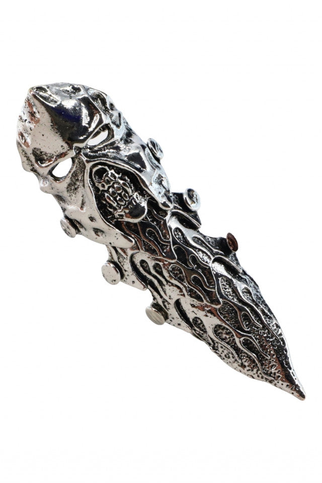 Inel otel inoxidabil, NO654, Craniu, Marimea 63, Argintiu