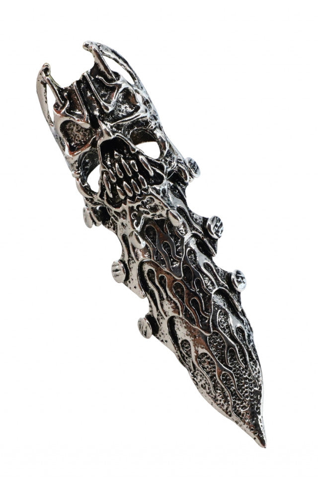 Inel otel inoxidabil, NO657, Craniu, Marimea 61, Argintiu