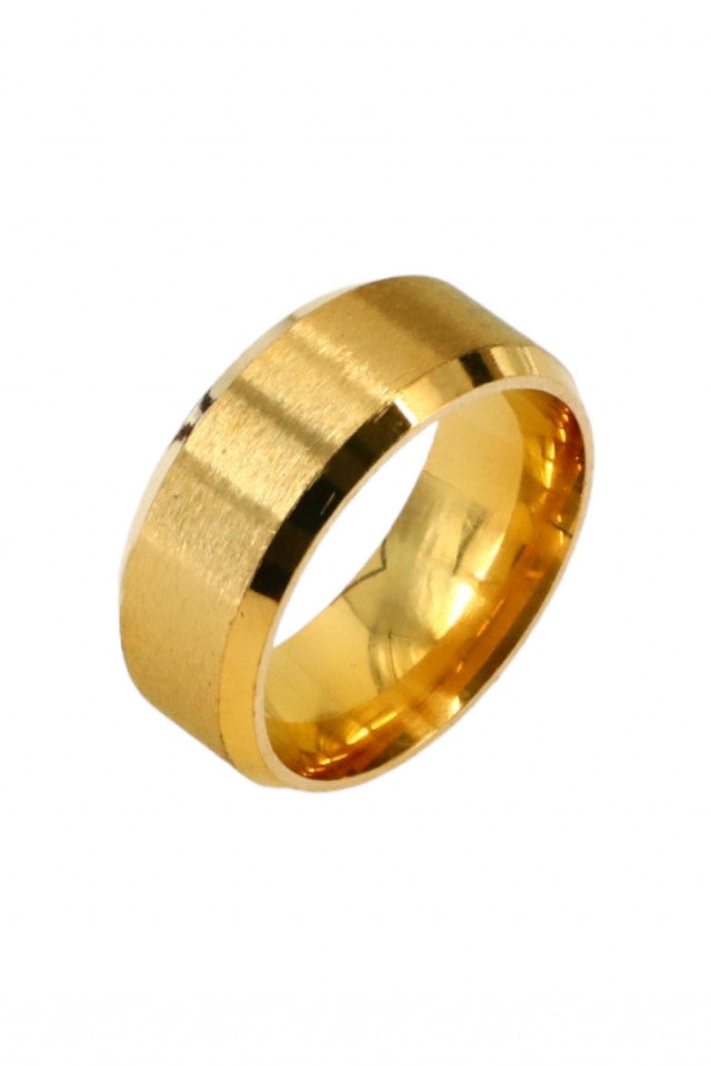 Inel otel inoxidabil, NO720, Marimea 67, Auriu