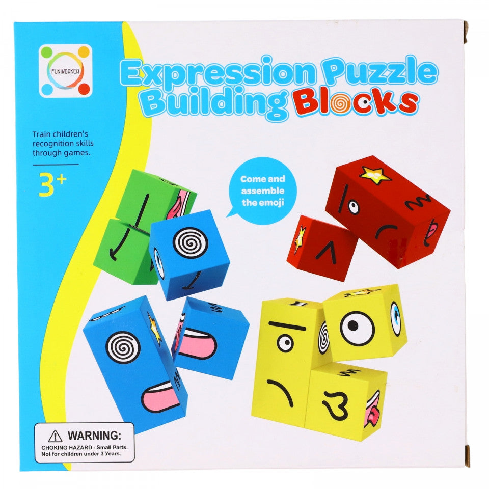 Joc de constructie, Cuburile vesele, 12 piese, 3 ani