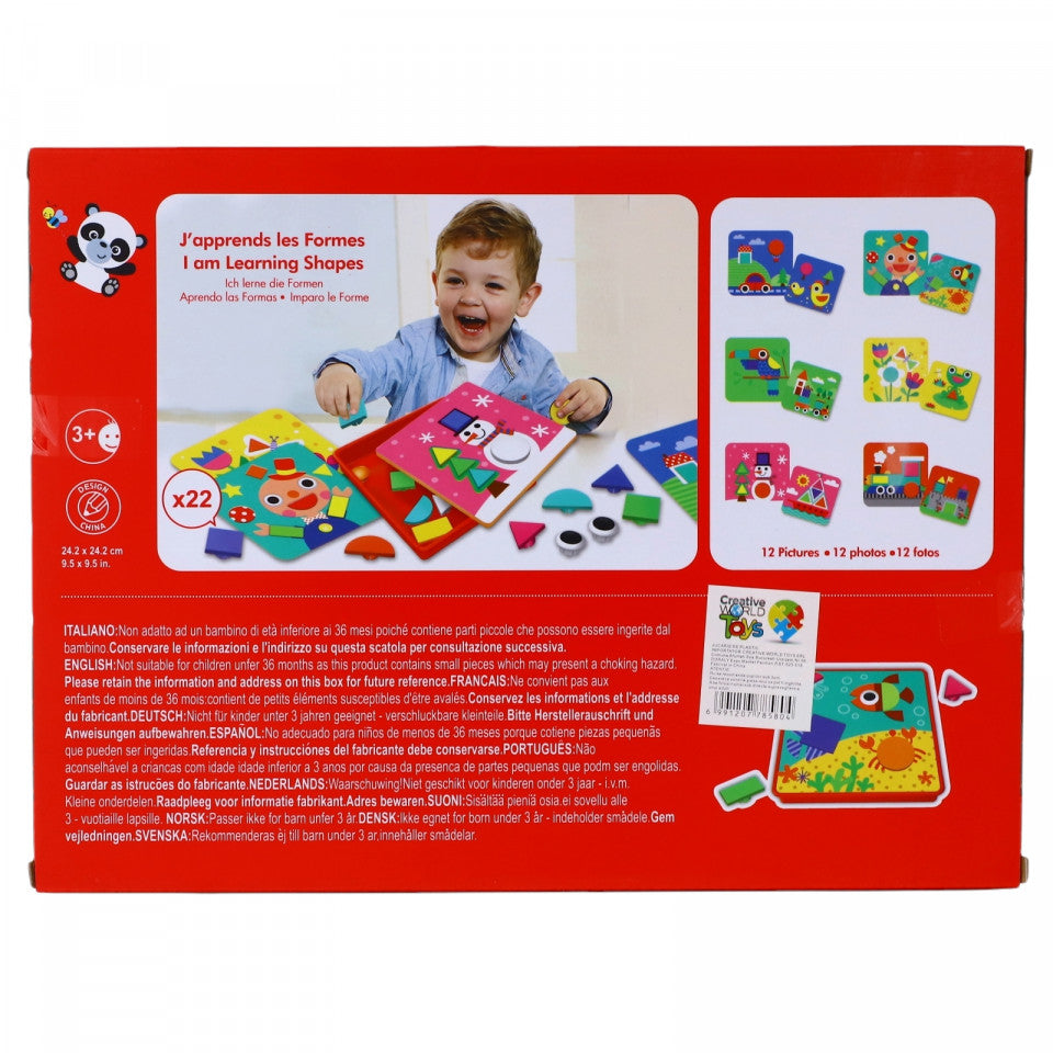 Joc de constructie, Formele vesele, 22 piese, 3 ani