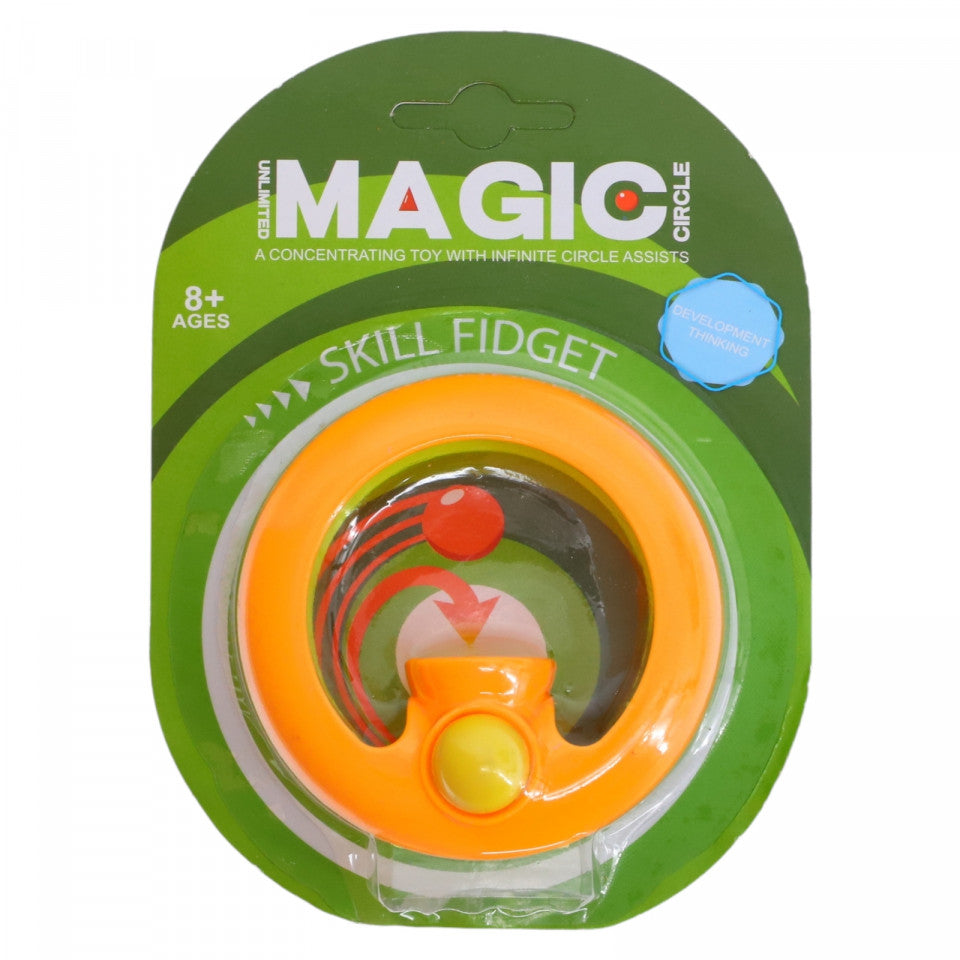 Jucarie interactiva, cercul infinit, antistres, 8 ani, Portocaliu
